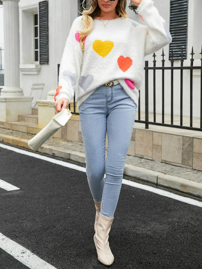 Furry Love Sweater With Heart