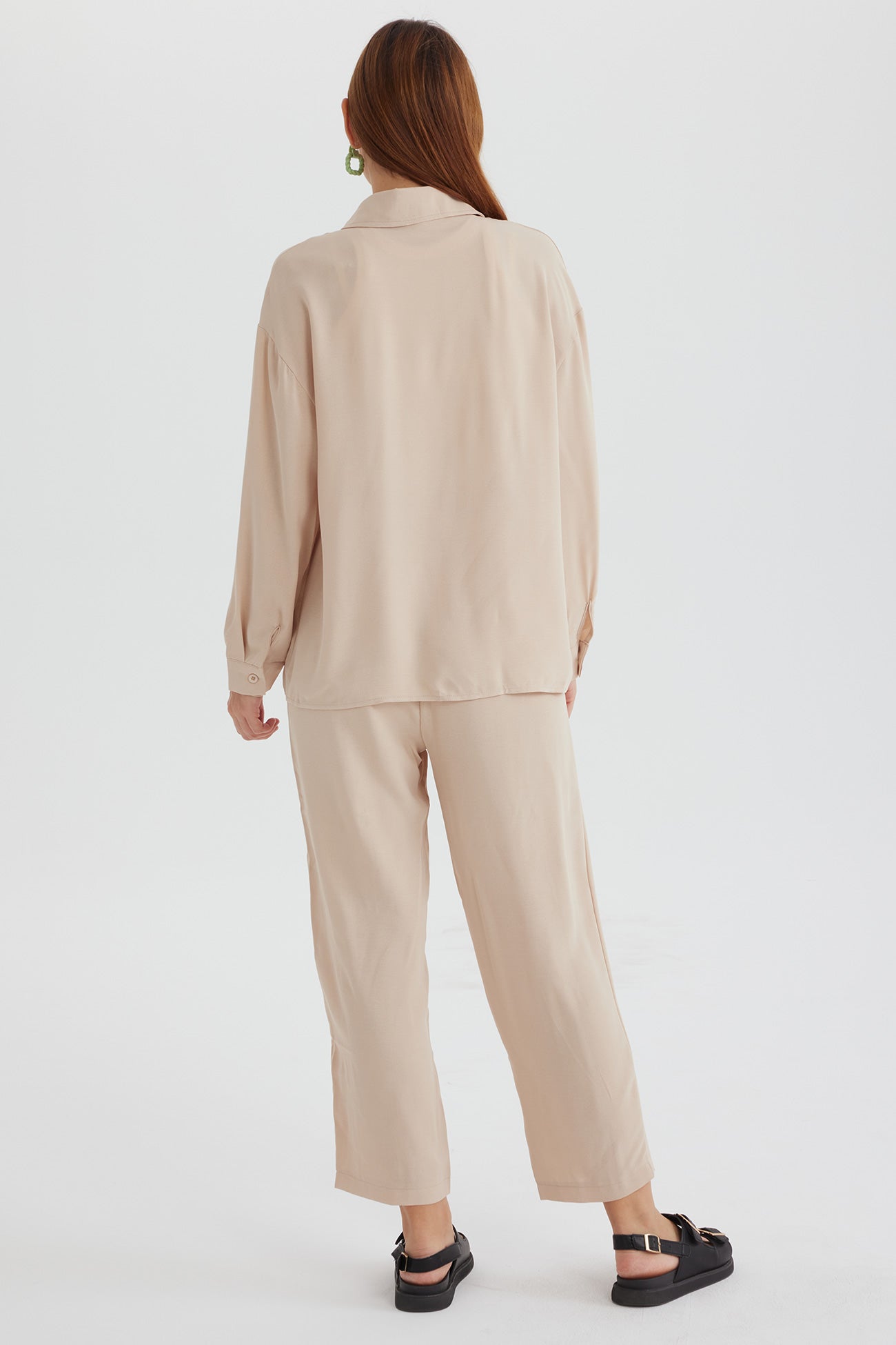 Long Sleeve Color Shirt Long Pants Set