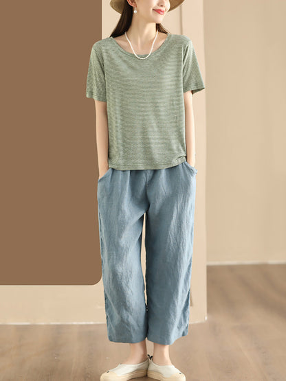 Summer Linen Wide-leg Pants Aa1017