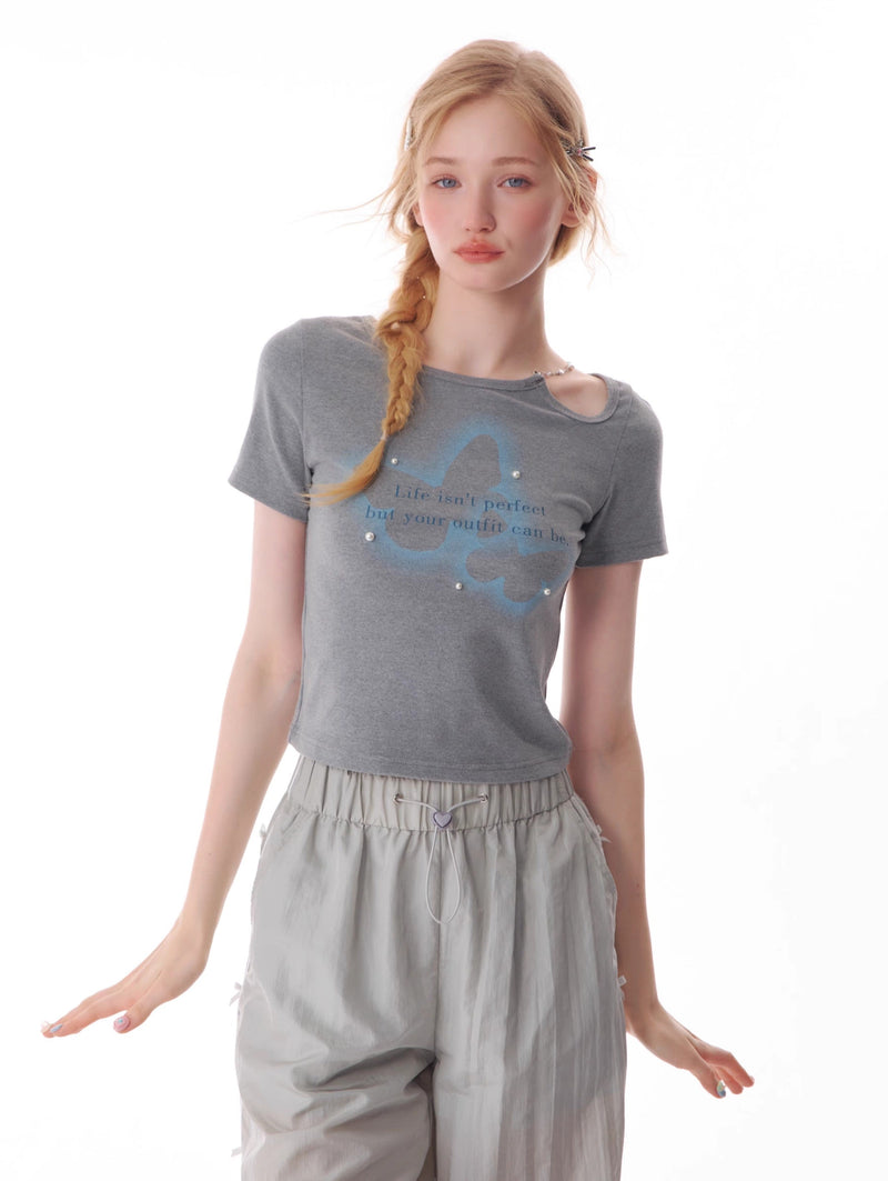 Butterfly Quote Pearl T-shirt