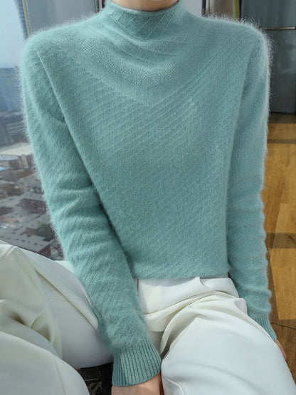 Autumn Half Turtleneck Wool Warm Knit Sweater Av1008