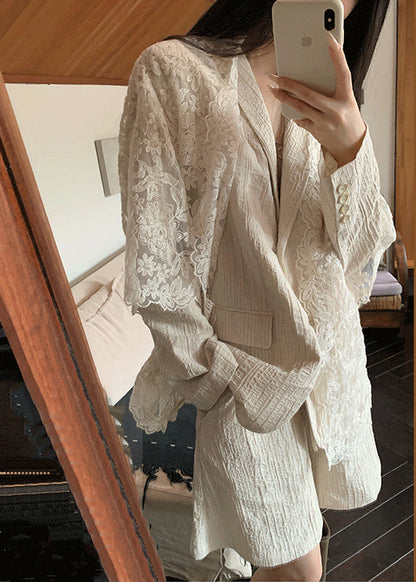 Cardigans and Collar Beige Pan Coat Peter New Shorts Linen Suit