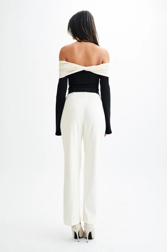 Off Shoulder Knit Sweater