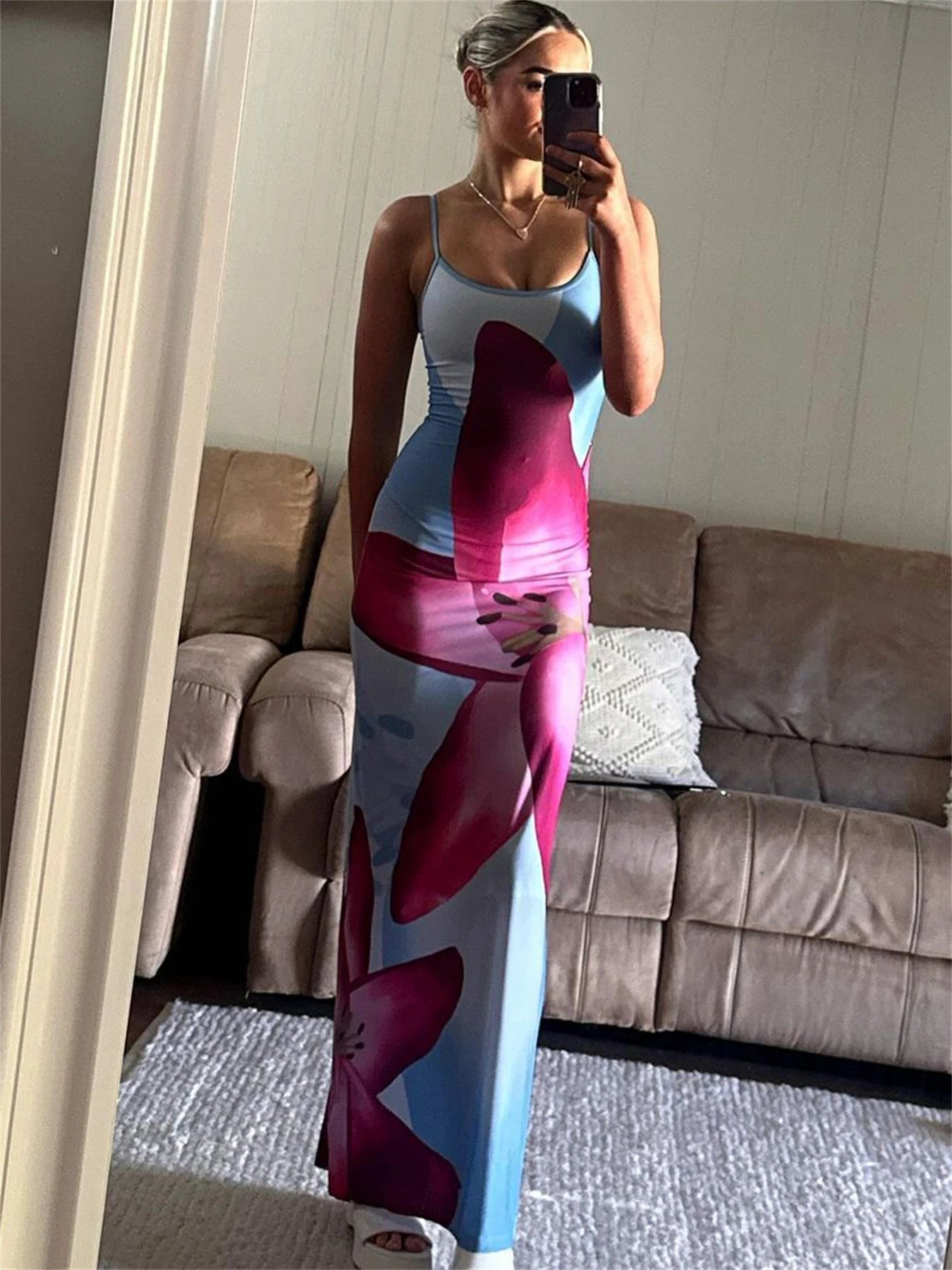 Lily Maxi Dress – Summer Backless Bodycon Sundress