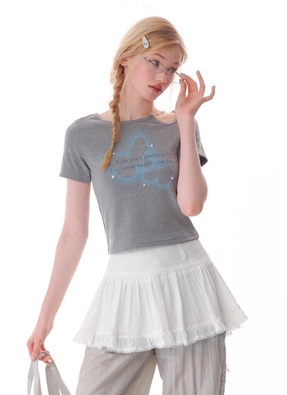 Butterfly Quote Pearl T-shirt