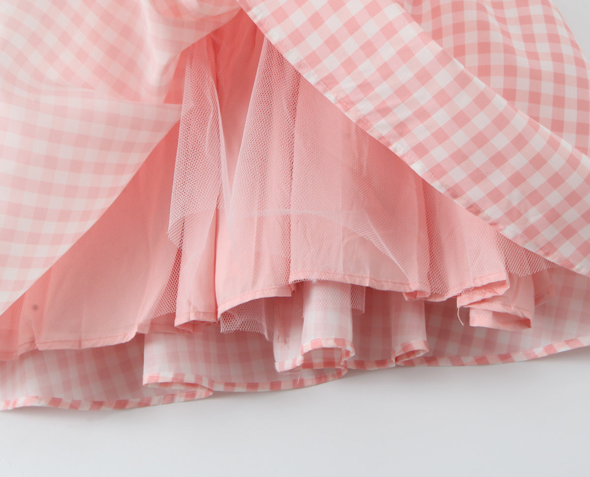 Pink Plaid Mini Dress