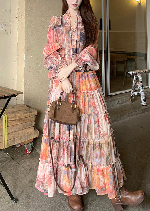 Dress Brown and Ruffled Suede Faux Waistcoat Two-piece