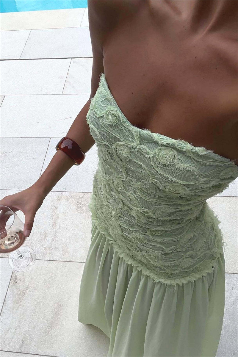 Chiffon Bandeau Cami Maxi Dress