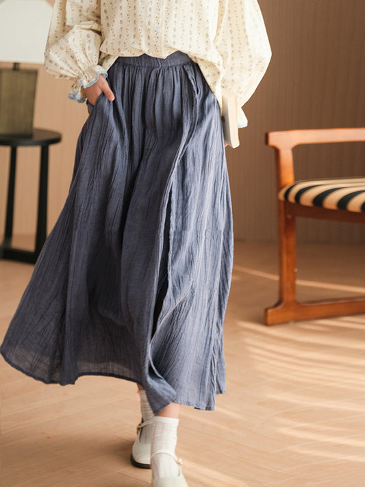 Ramie Loose Skirt Kl1030