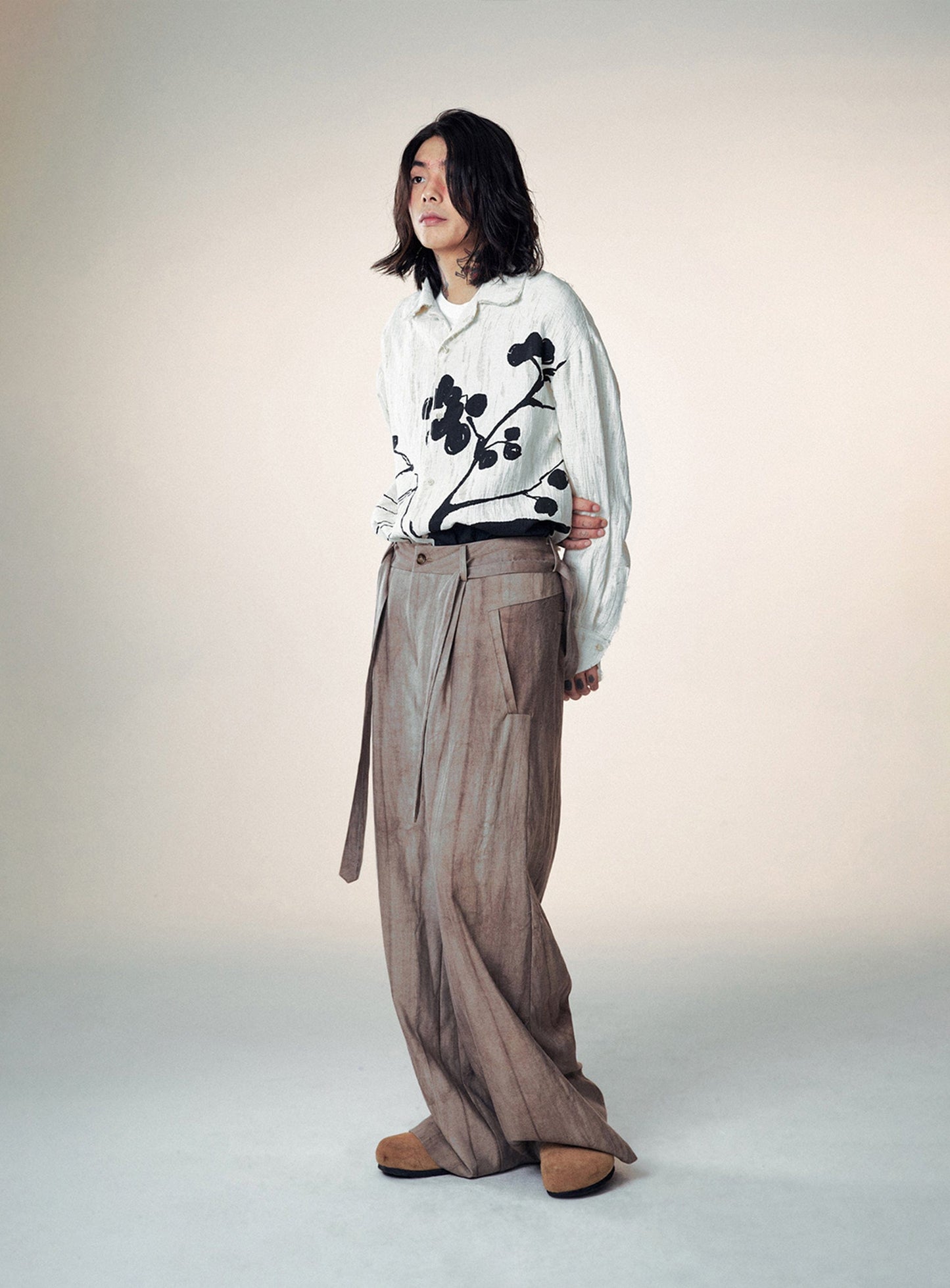 Wide-leg Linen Pants