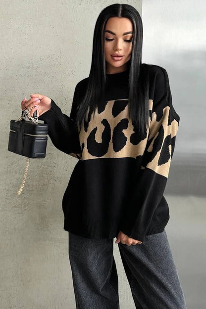 Leopard Knit Sweater