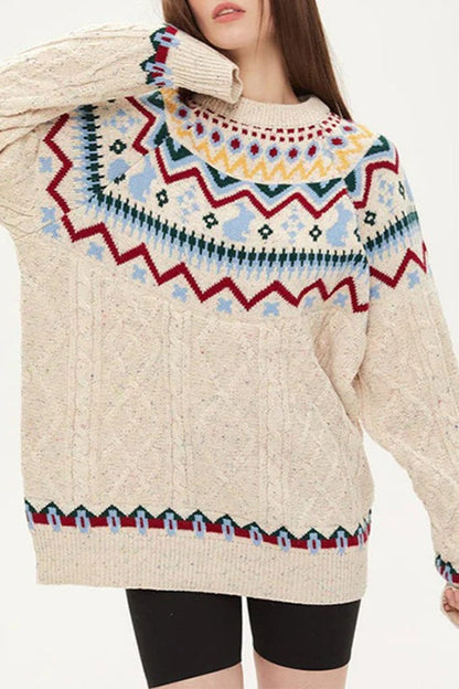 Crew Neck Knitted Sweater