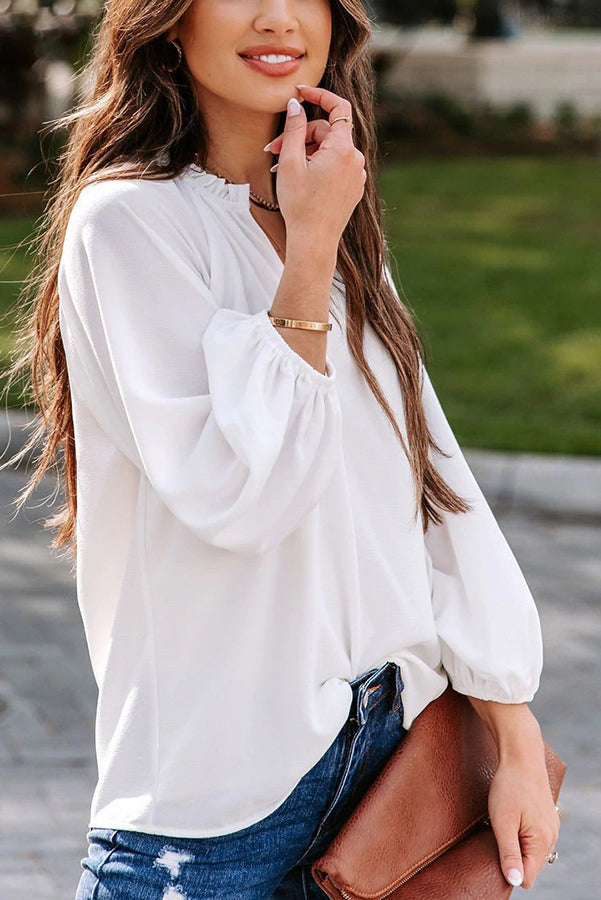 Work Life Balance V-neck Blouse