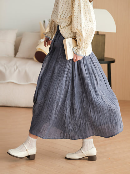 Ramie Loose Skirt Kl1030