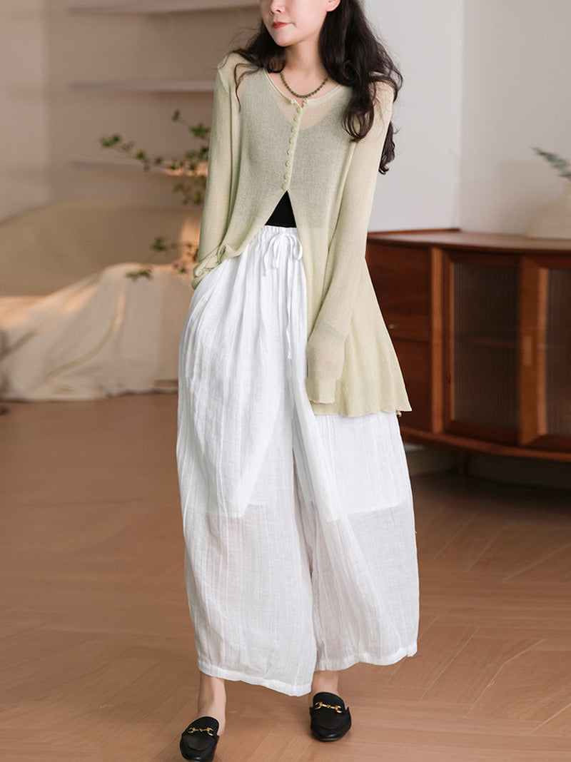 Summer Linen Harem Pants Sc1034