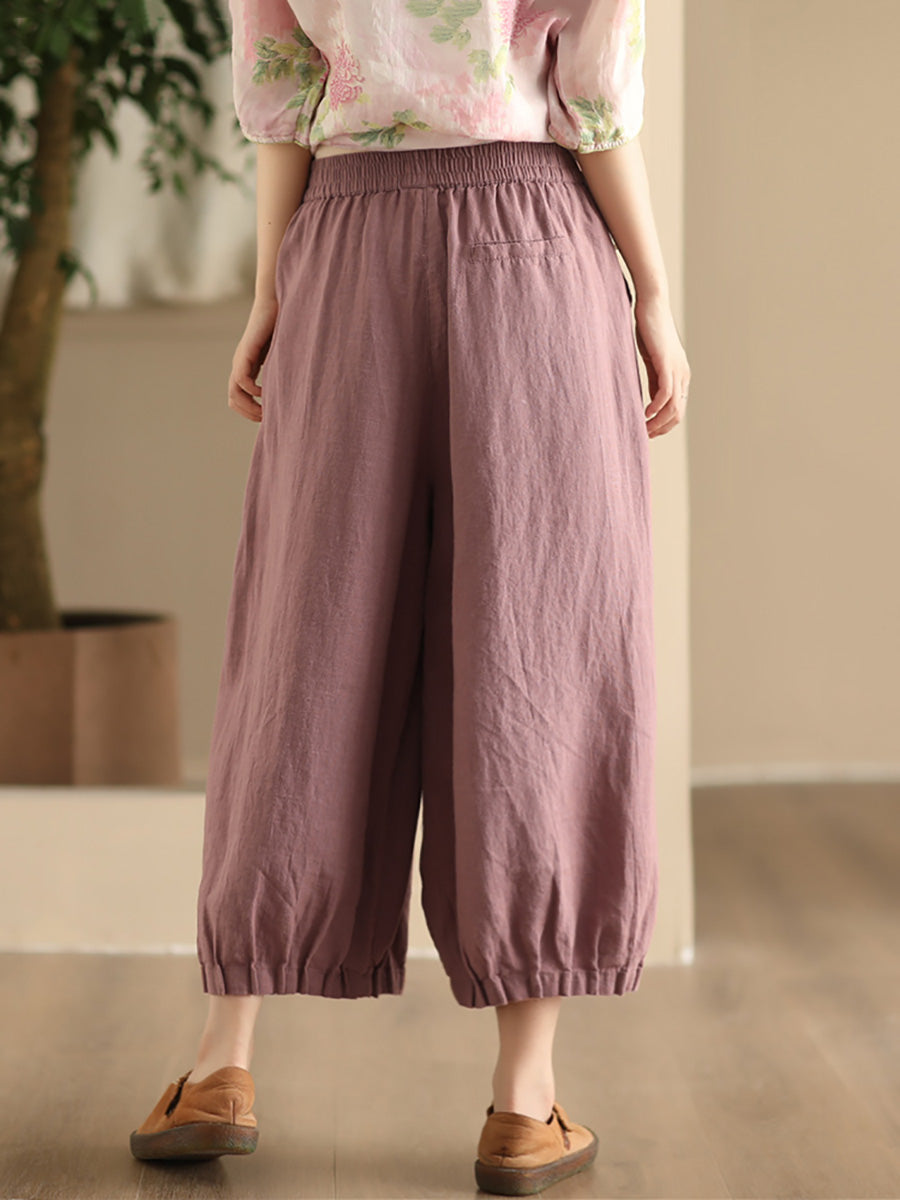 Summer Linen Wide-leg Pants Fd038