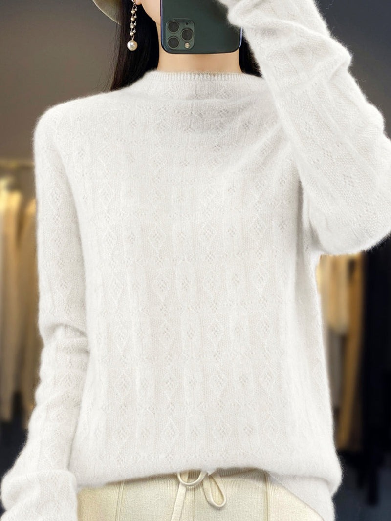 Autumn Turtleneck 100%wool Knit Sweater Qu028