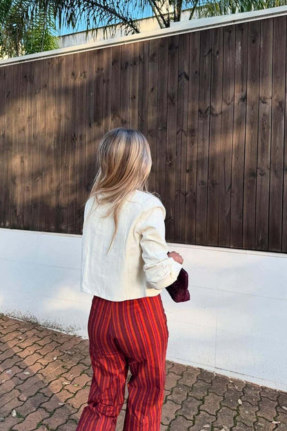 Embroidered Blazer Coat