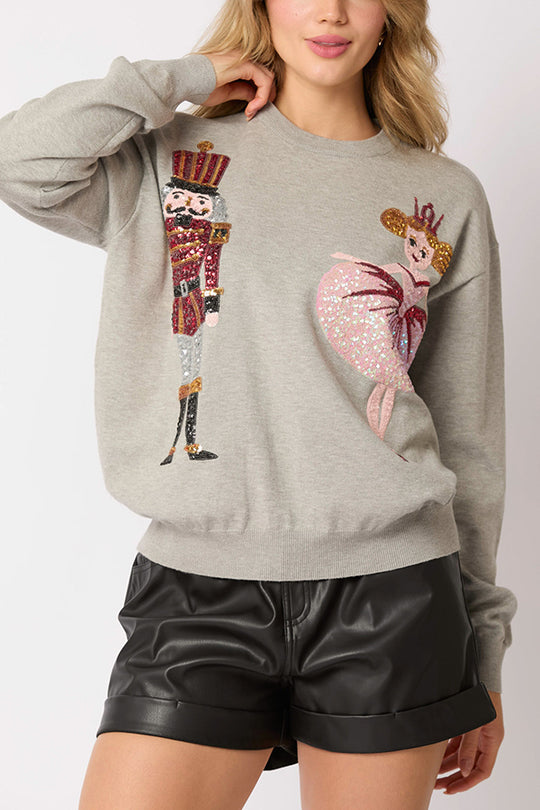 Christmas Soldier Sequined Sweatshirt