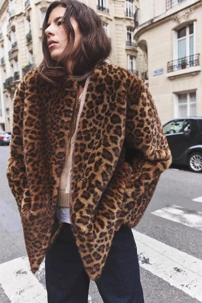 Animal Faux Fur Coat