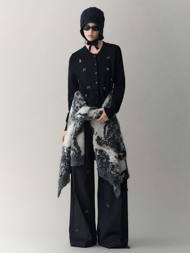 Retro Oversize Wool Cardigan