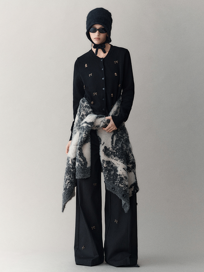 Retro Oversize Wool Cardigan