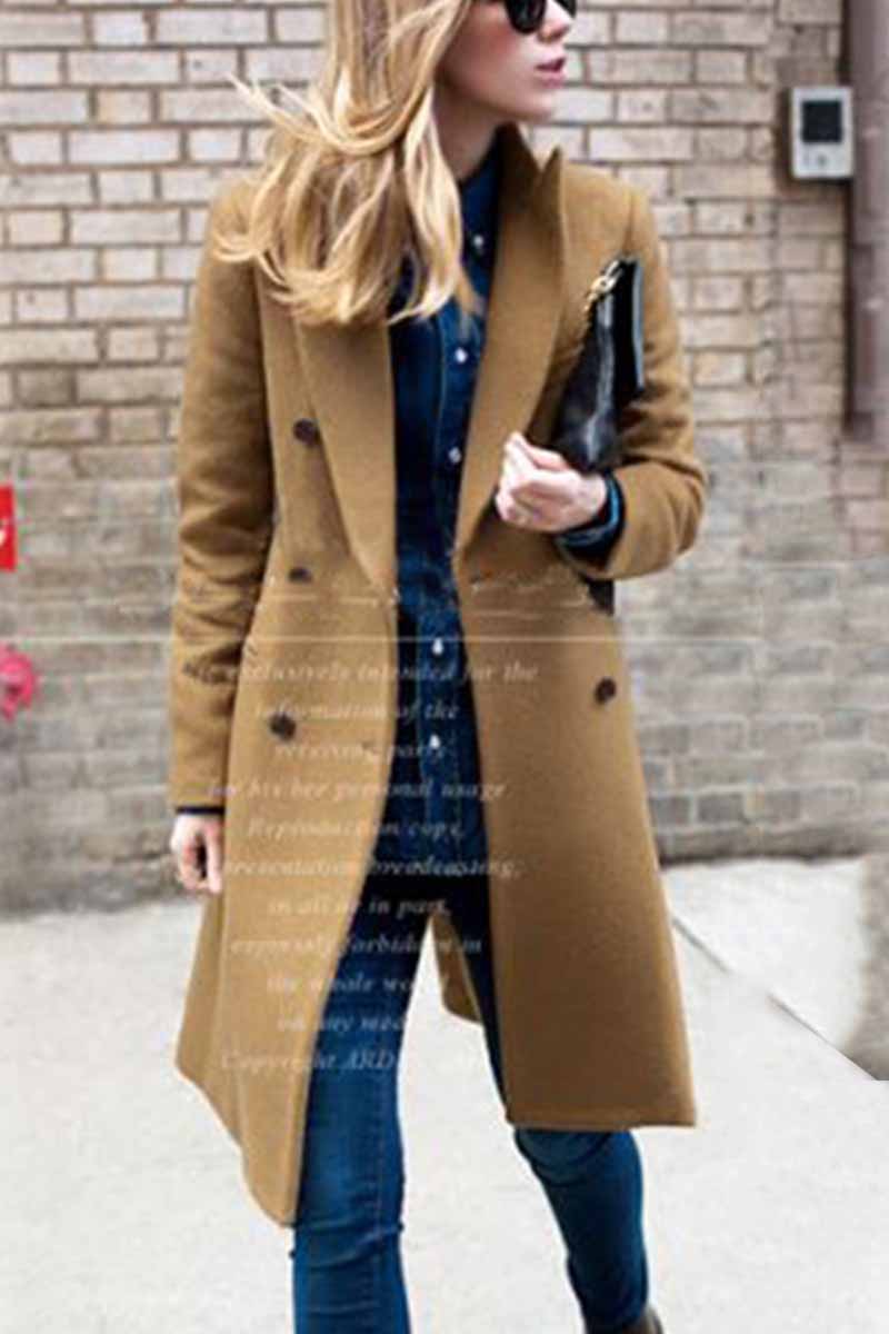 Thick Color Button Coat