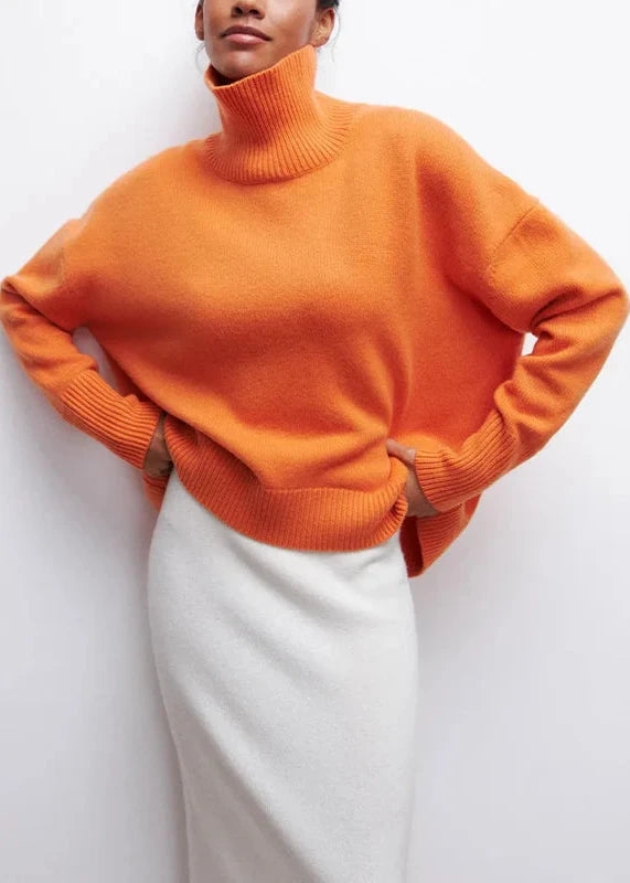 Cozy Turtleneck Pullover - Color Sweater