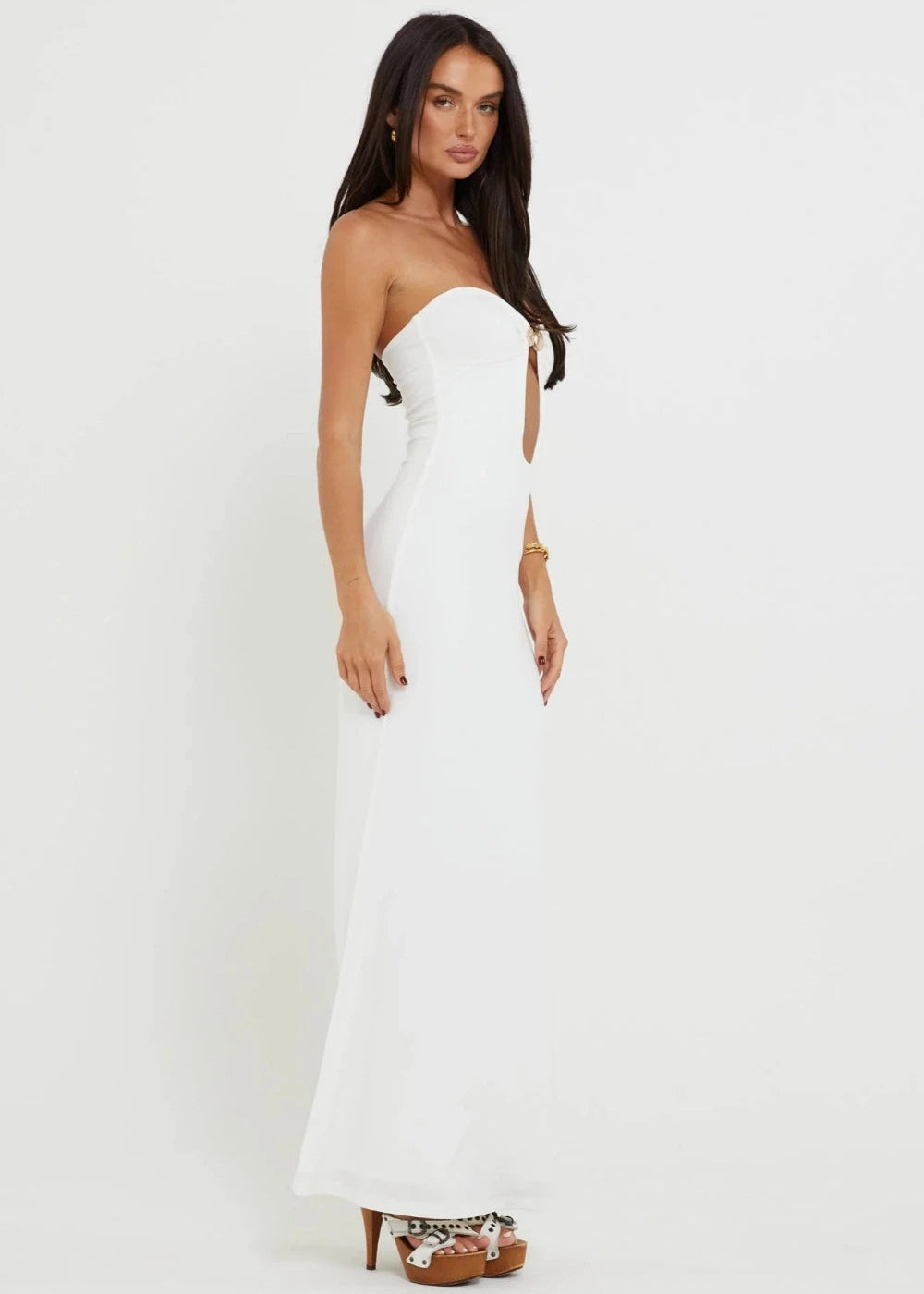 Isla Midnight - Strapless Cut-out Maxi Dress