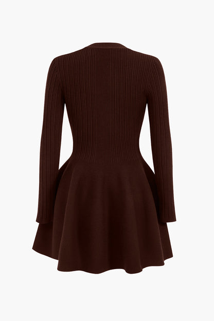 Janice - Knit Puff Hem Sweater