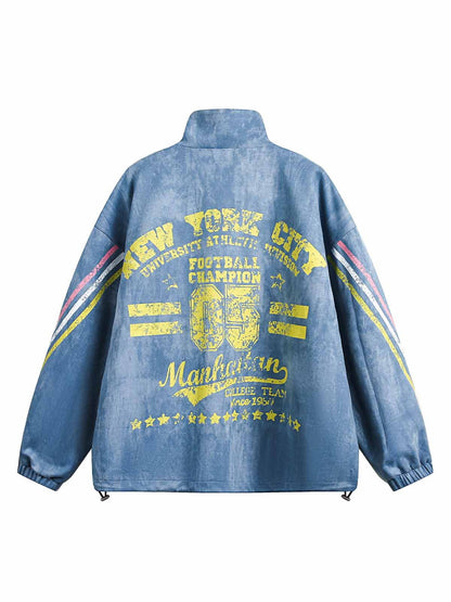 Two-tone Retro Suede Cardigan