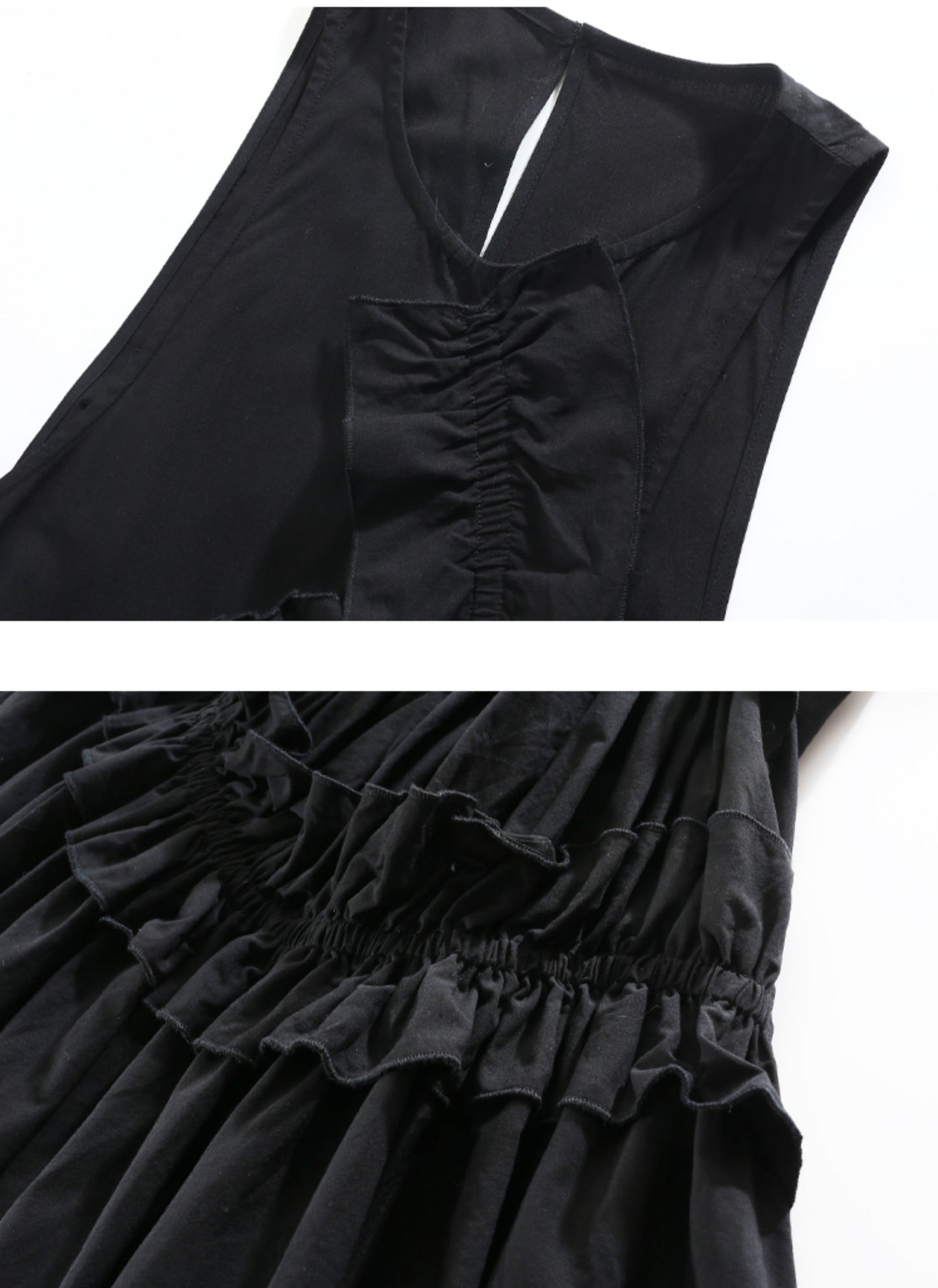 Cotton Ruffle Maxi Dress