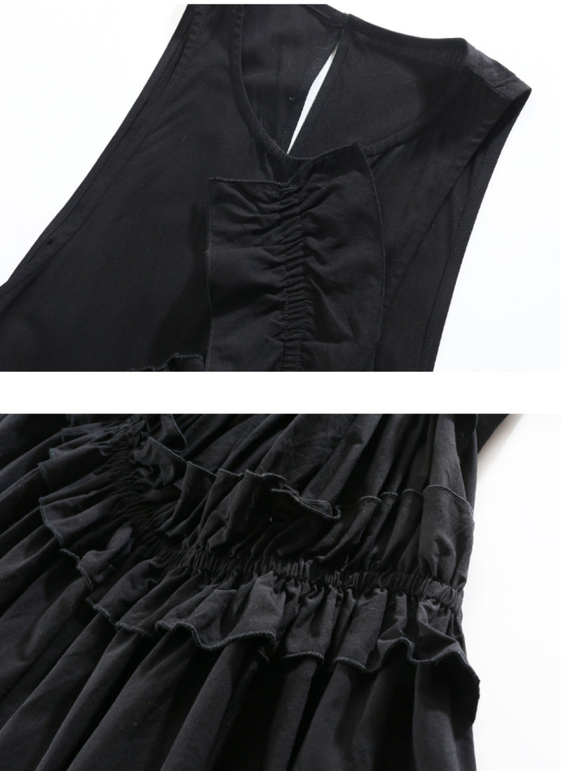 Cotton Ruffle Maxi Dress