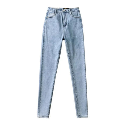 High High Waisted Jeans for Silm Fit Cotton Jean Street Temperament Denim Pant Female