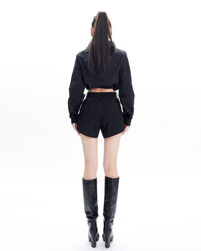 Sports Style Short Jacket and Shorts
