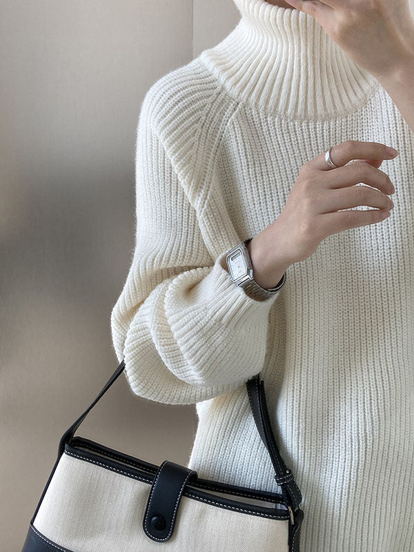 Urban Grey Halter-neck Split-side Zip-up Long Sleeve Sweater An1033
