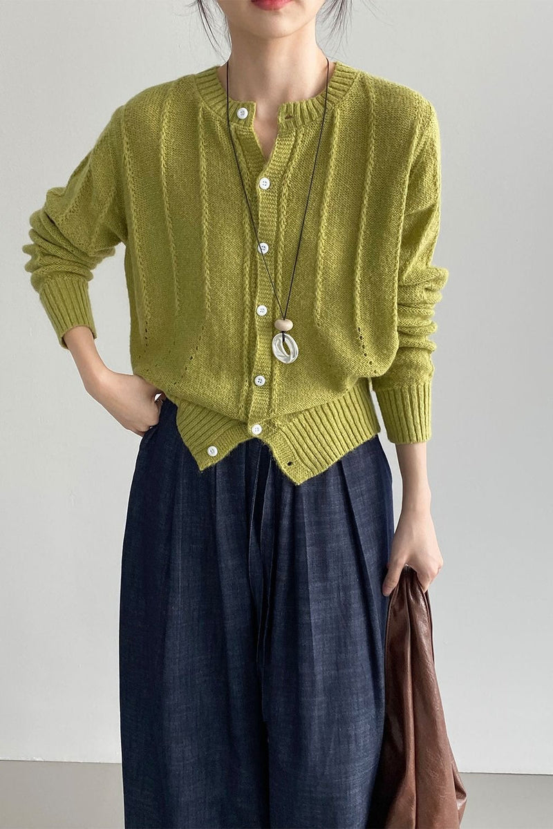 Atmospheric Wool Knit Cardigan