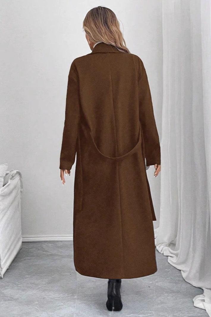 Double-faced Wool Loose Mid-length Overcoat