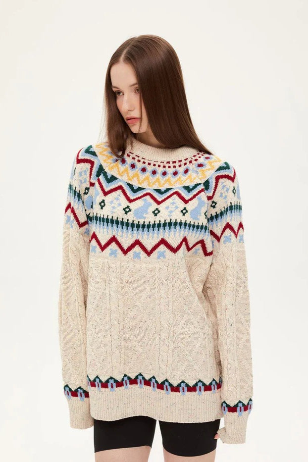 Crew Neck Knitted Sweater