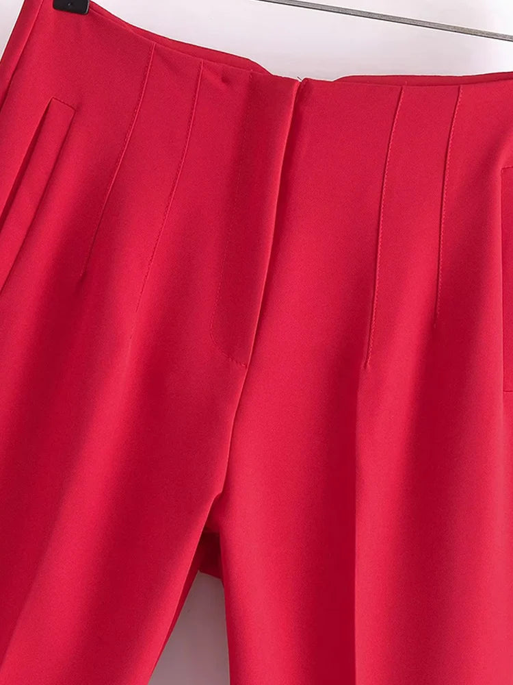 Classic ’s Pencil Pants Spring Basic High Waist Straight Pant Female Slim Ankle Length Trouser Pantalones