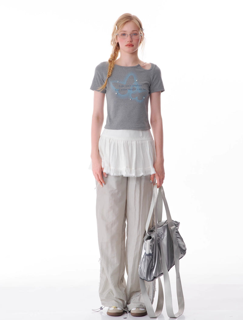 Butterfly Quote Pearl T-shirt
