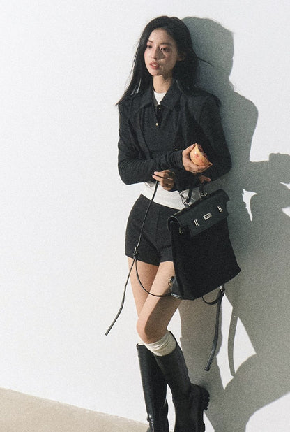 Minimalist Cropped Cardigan/vest/short