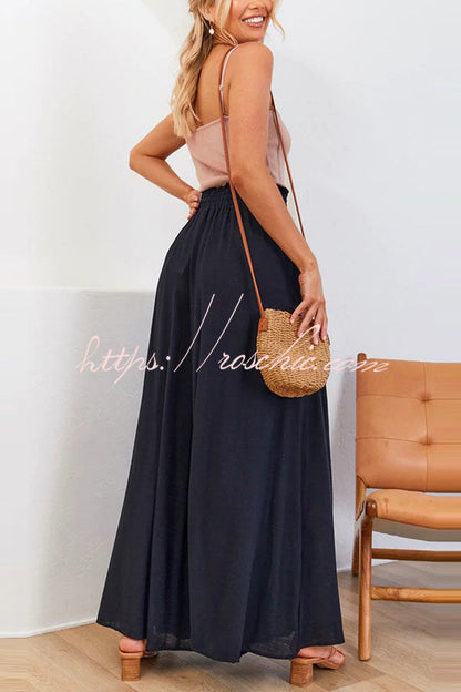Full of Dreams Pocketed Wide Leg Pants