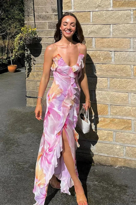 Chiffon Tassel Patchwork Maxi Dress