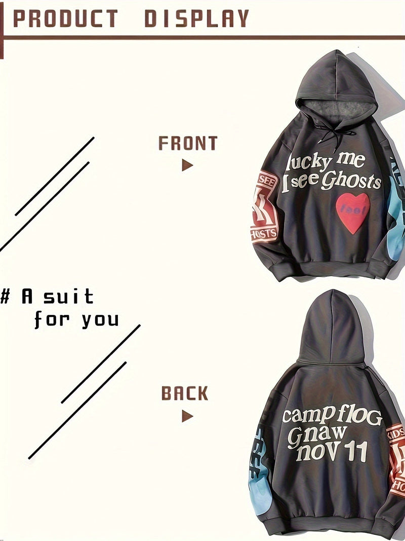 Lucky Me I See Ghosts Letter Graphic Sports Sweatshirt Ey4287