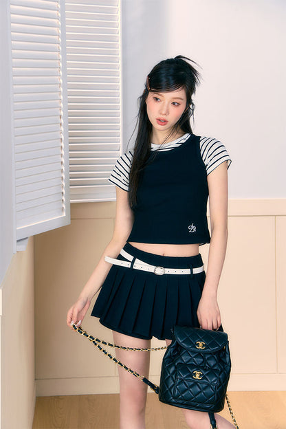 Logo Embroidery Slim Fit T-shirts & Tank Tops