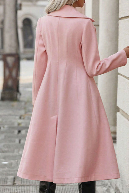 Double Breasted A-line Coat