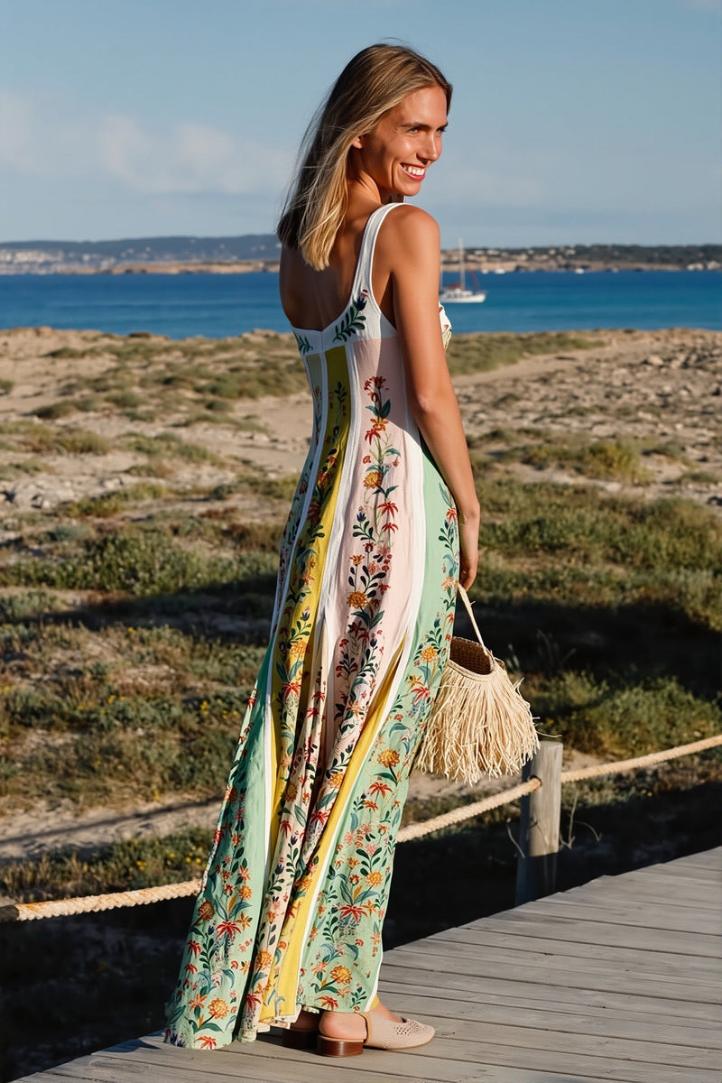Splice Loose Swing Maxi Dress