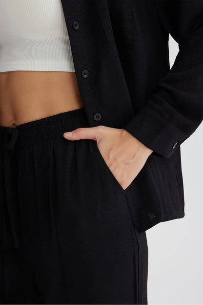 Long Sleeve Color Shirt Long Pants Set
