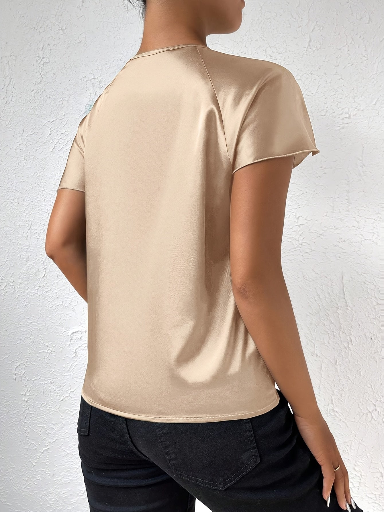 Leasa - Forward Shoulder Accent Blouse